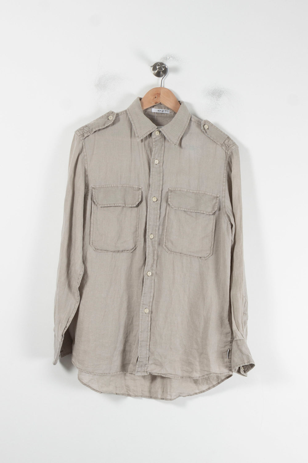 Chemise Safari Grise - Taille S/36 de la marque Replay | PARAD87025 - Vendu par Paradigme - Image 2