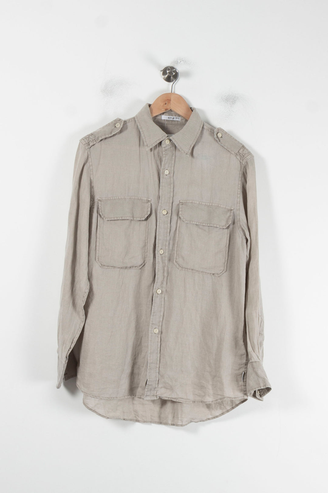 Chemise Safari Grise - Taille S/36 de la marque Replay | PARAD87025 - Vendu par Paradigme - Image 2