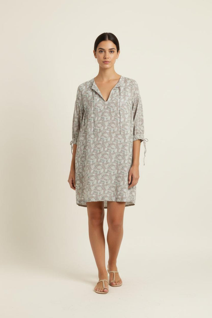 Robe Courte Verte et Beige - Taille XS/34 de la marque Sud express | PARAD87036 - Vendu par Paradigme - Image 1