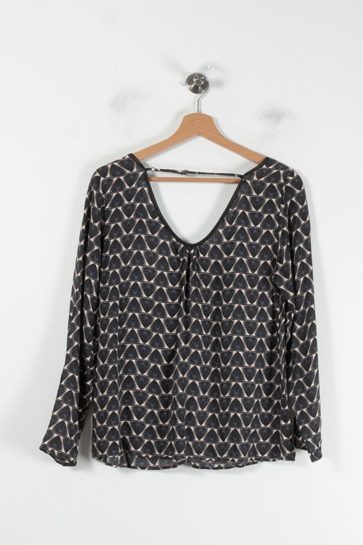 Blouse Noire et Beige - Taille M/38 de la marque One Step | PARAD87045 - Vendu par Paradigme - Image 4