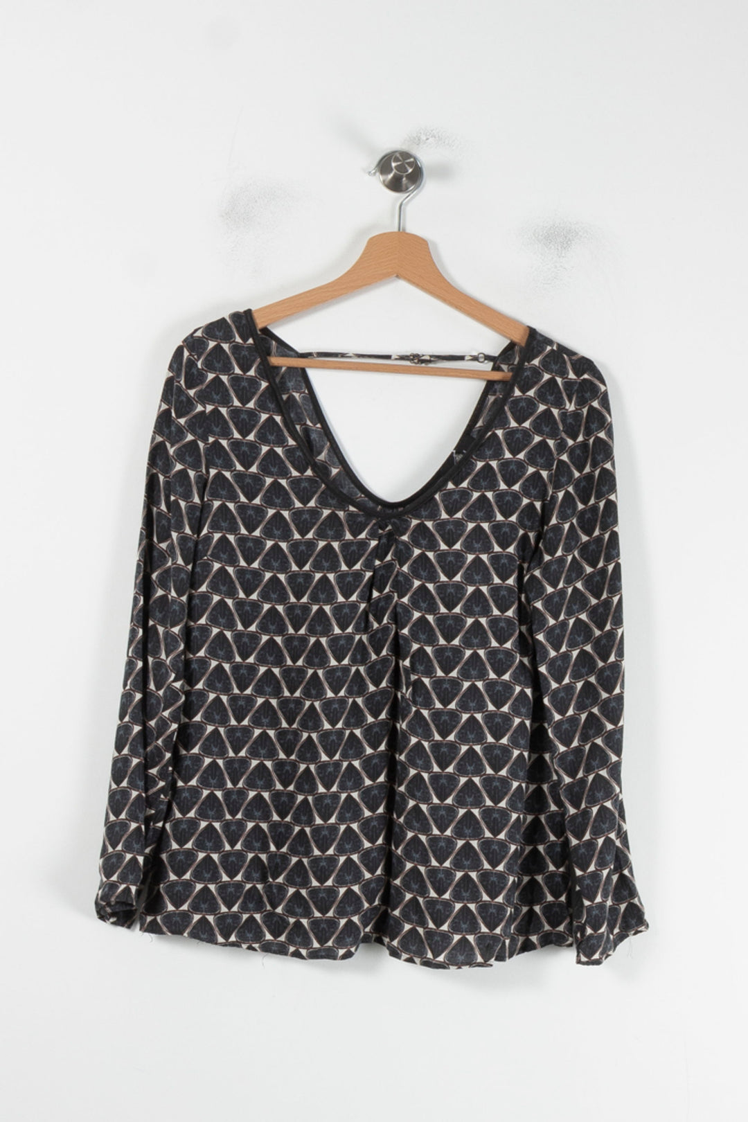 Blouse Noire et Beige - Taille M/38 de la marque One Step | PARAD87045 - Vendu par Paradigme - Image 2