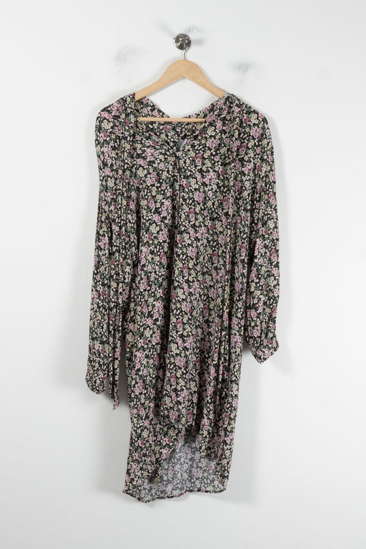 Robe Fleurie Noire et Rose - Taille M/38 de la marque Weill | PARAD87048 - Vendu par Paradigme - Image 4