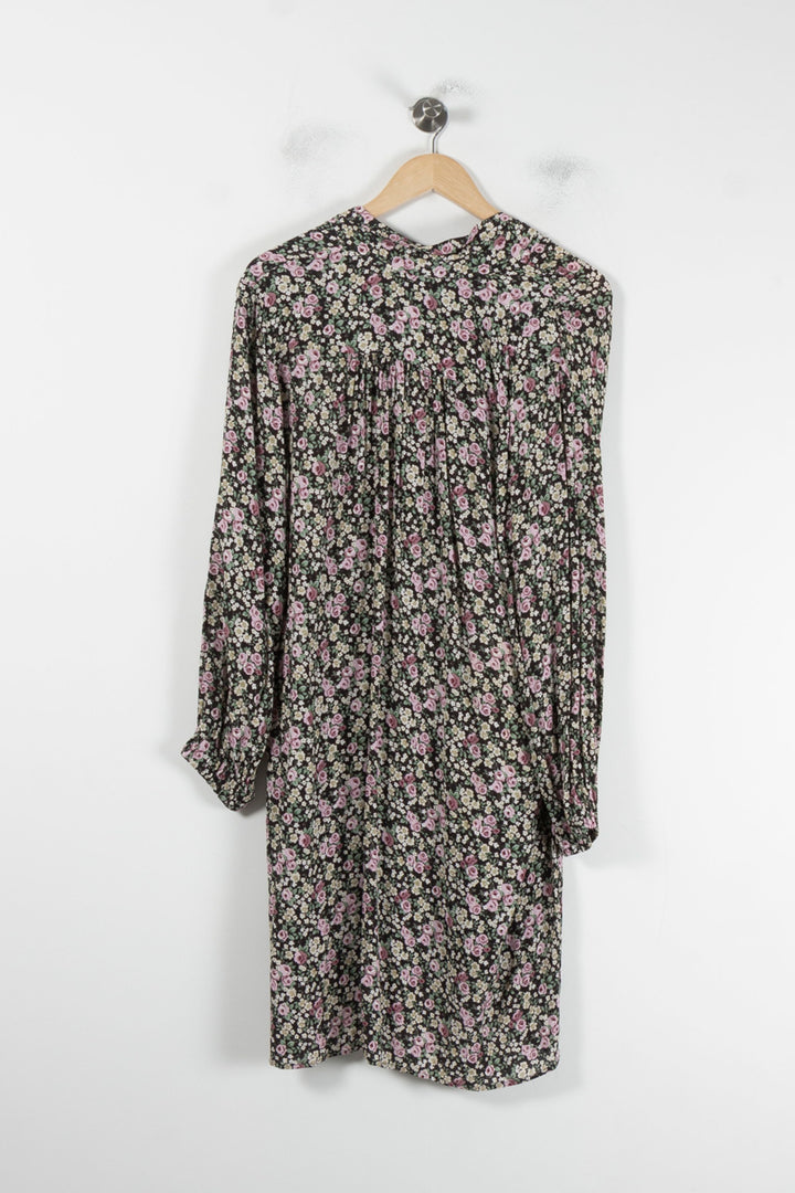 Robe Fleurie Noire et Rose - Taille M/38 de la marque Weill | PARAD87048 - Vendu par Paradigme - Image 2