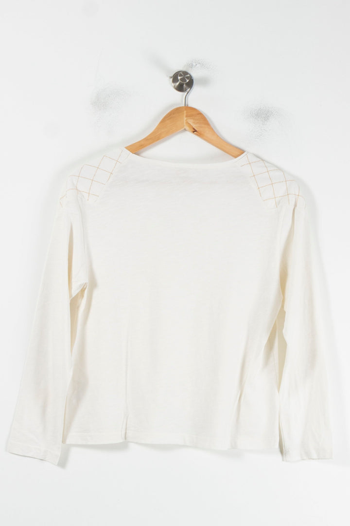Tee-shirt Manches Longues Blanc - Taille XS/34 de la marque Des petits hauts | PARAD87052 - Vendu par Paradigme - Image 4
