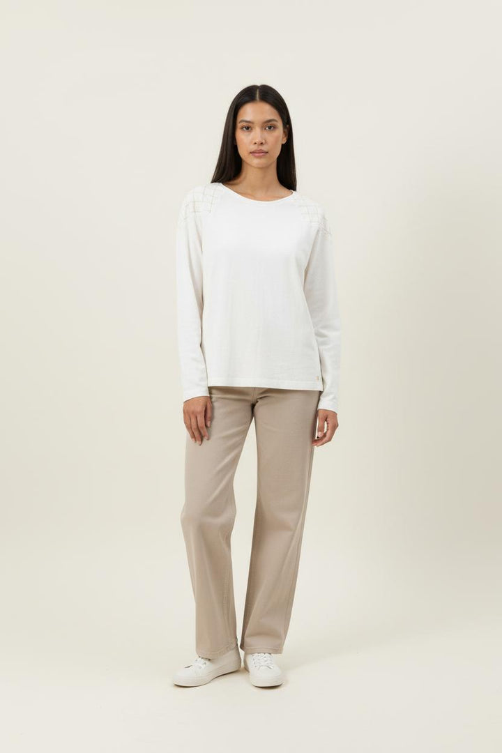 Tee-shirt Manches Longues Blanc - Taille XS/34 de la marque Des petits hauts | PARAD87052 - Vendu par Paradigme - Image 1