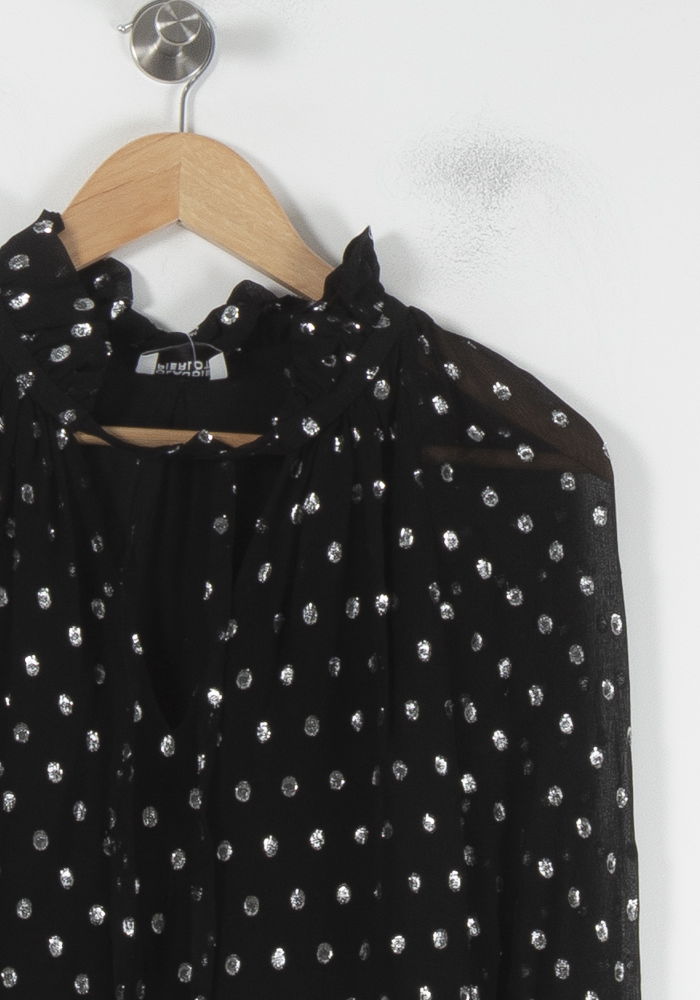 Robe Courte Noire et Argentée - Taille S/36 de la marque Claudie Pierlot | PARAD87055 - Vendu par Paradigme - Image 3