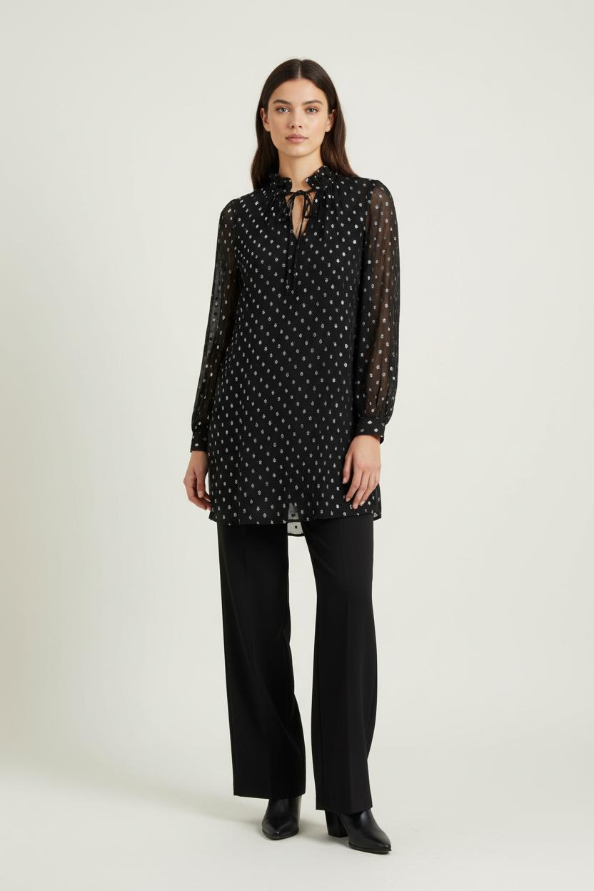 Robe Courte Noire et Argentée - Taille S/36 de la marque Claudie Pierlot | PARAD87055 - Vendu par Paradigme - Image 1