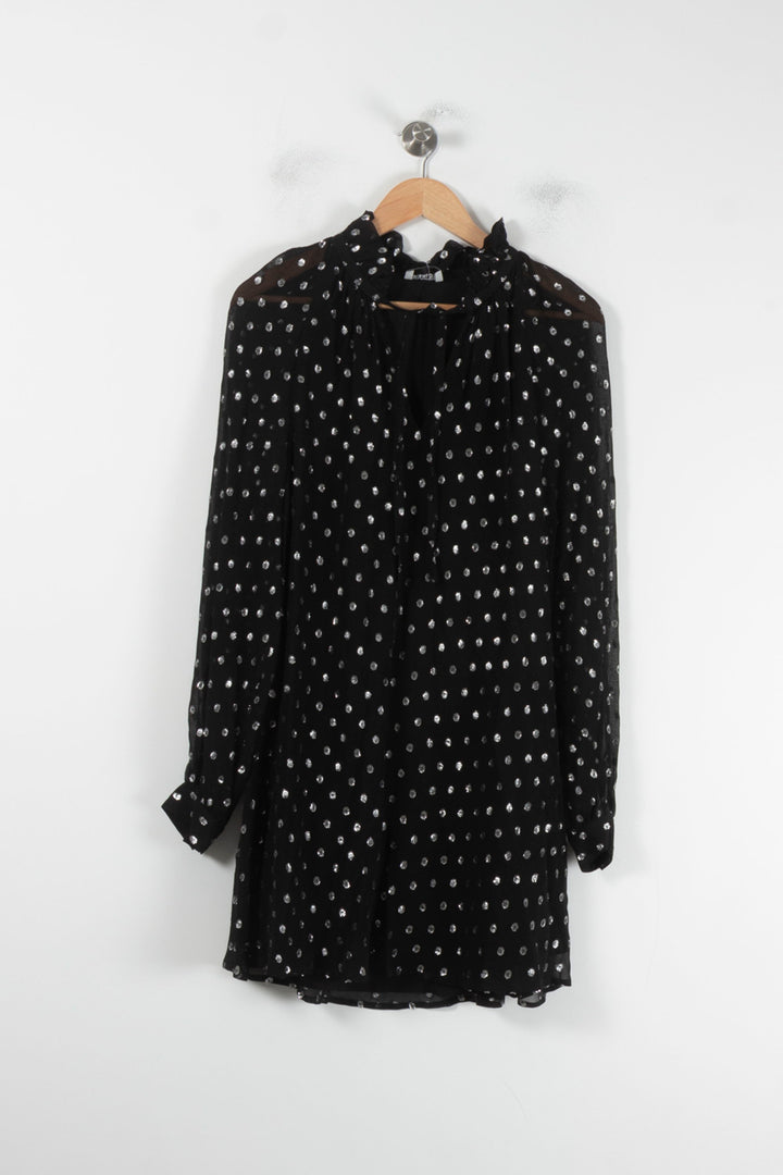 Robe Courte Noire et Argentée - Taille S/36 de la marque Claudie Pierlot | PARAD87055 - Vendu par Paradigme - Image 2