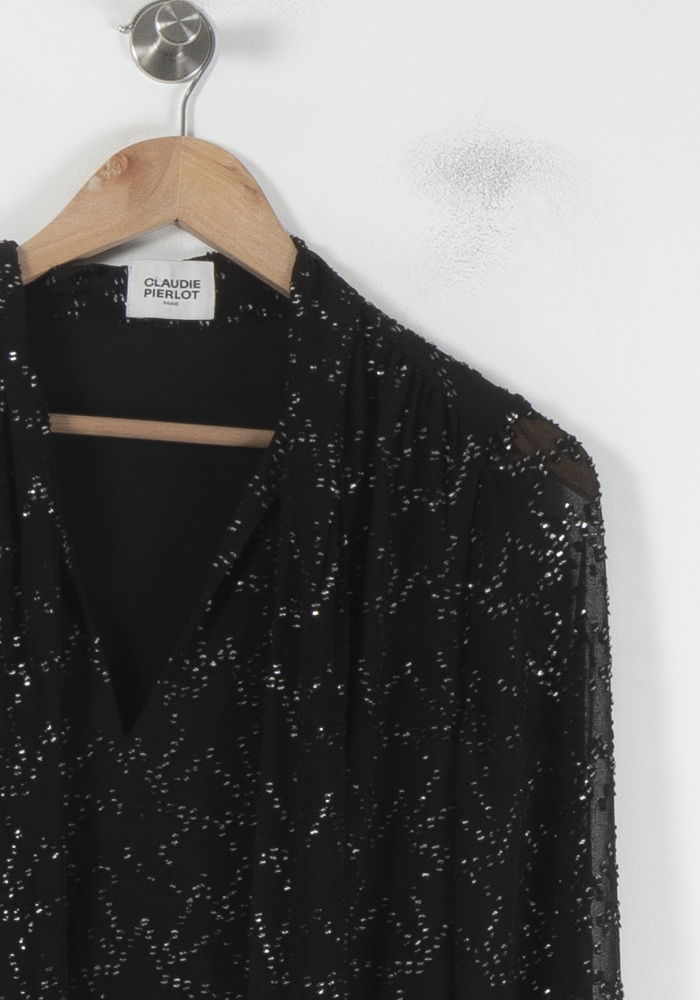 Robe Courte Noire - Taille S/36 de la marque Claudie Pierlot | PARAD87056 - Vendu par Paradigme - Image 3