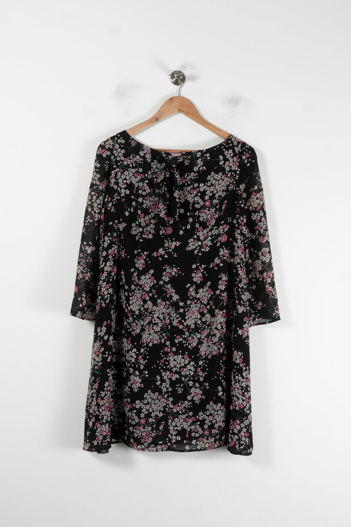 Robe Fleurie Noire - Taille S/36 de la marque Claudie Pierlot | PARAD87057 - Vendu par Paradigme - Image 4