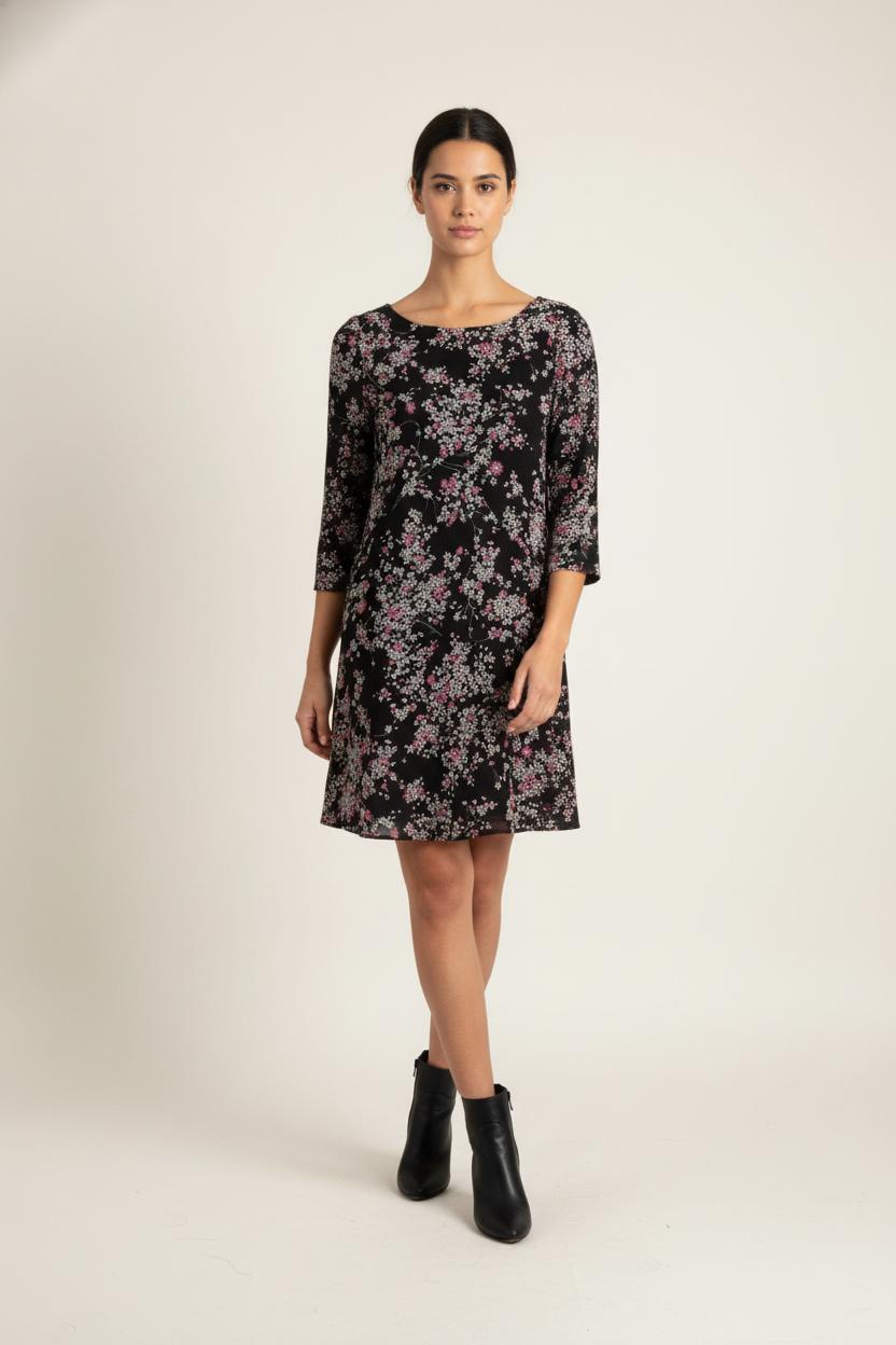 Robe Fleurie Noire - Taille S/36 de la marque Claudie Pierlot | PARAD87057 - Vendu par Paradigme - Image 1