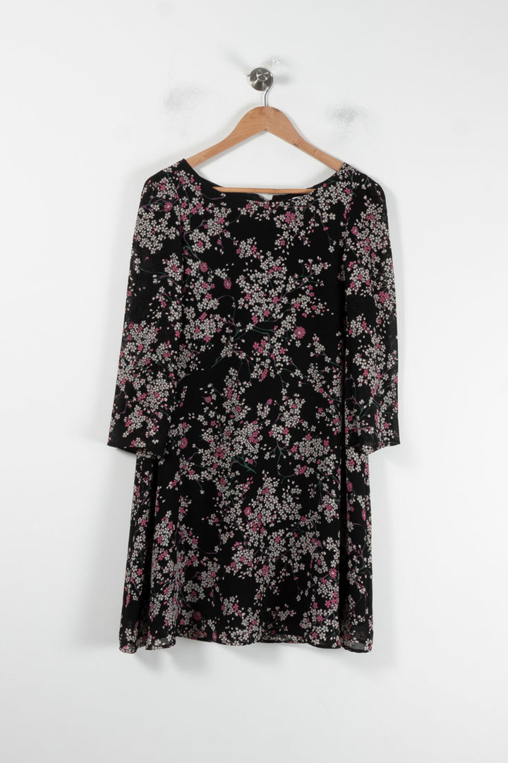 Robe Fleurie Noire - Taille S/36 de la marque Claudie Pierlot | PARAD87057 - Vendu par Paradigme - Image 2