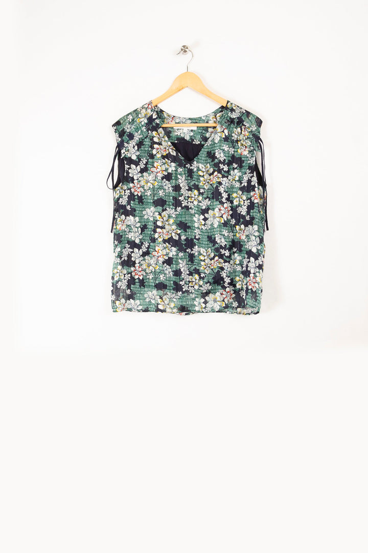 Bluse mit Blumendruck – M/38