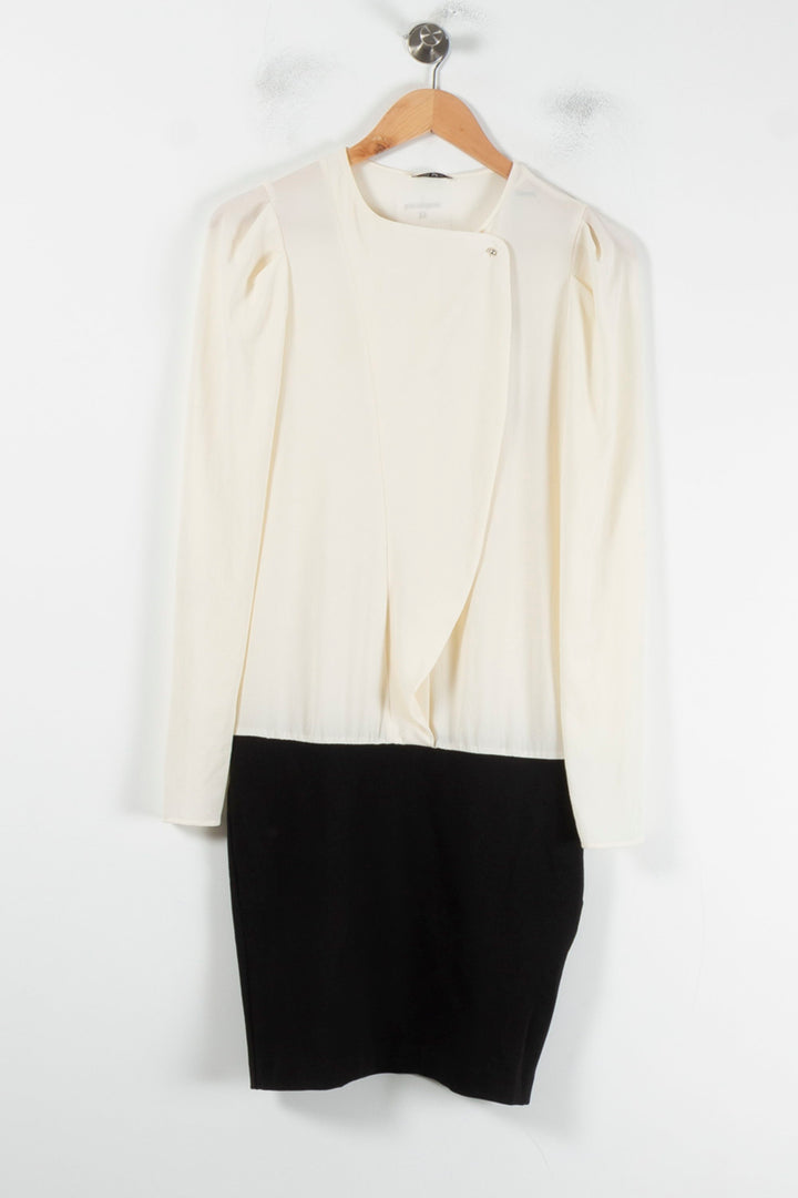 Robe Midi Beige et Noire - Taille S/36 de la marque IKKS | PARAD87062 - Vendu par Paradigme - Image 2