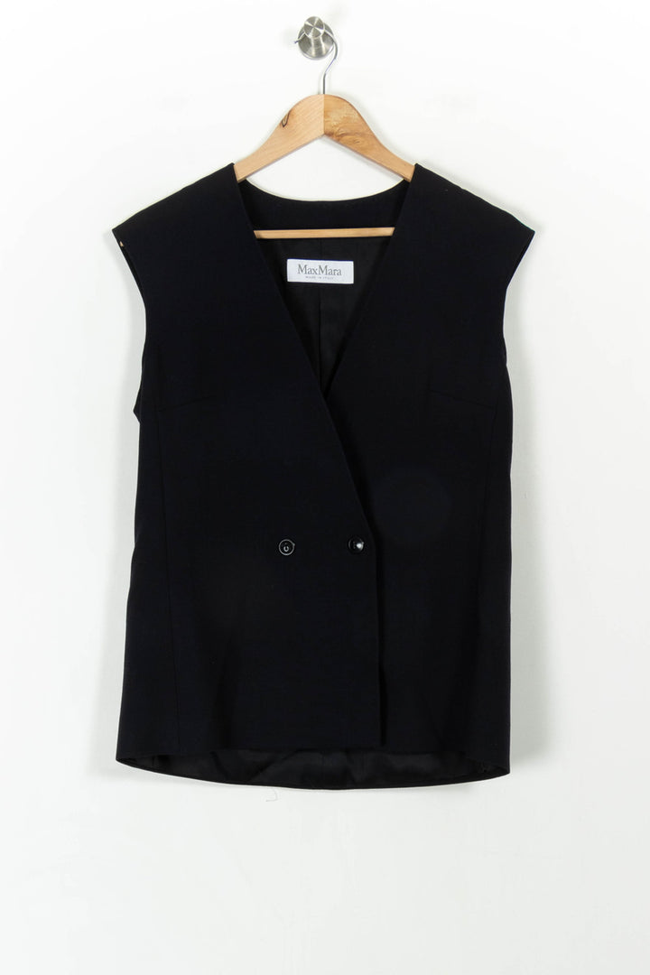 Gilet Bleu - Taille L/40 de la marque Max Mara | PARAD87077 - Vendu par Paradigme - Image 2