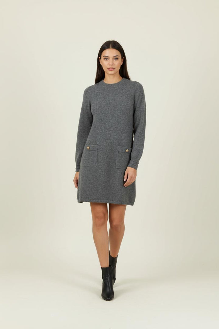 Robe Pull Grise - Taille S/36 de la marque Petite Mendigote | PARAD87081 - Vendu par Paradigme - Image 1