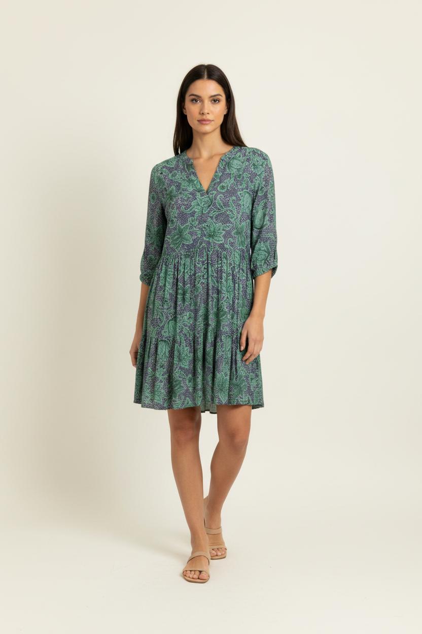 Robe Courte Verte et Bleue - Taille XS/34 de la marque Sud express | PARAD87102 - Vendu par Paradigme - Image 1
