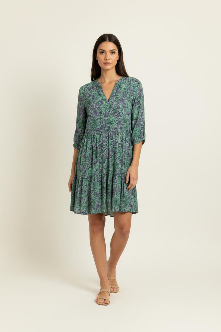 Robe Courte Verte et Bleue - Taille XS/34 de la marque Sud express | PARAD87102 - Vendu par Paradigme - Image 1