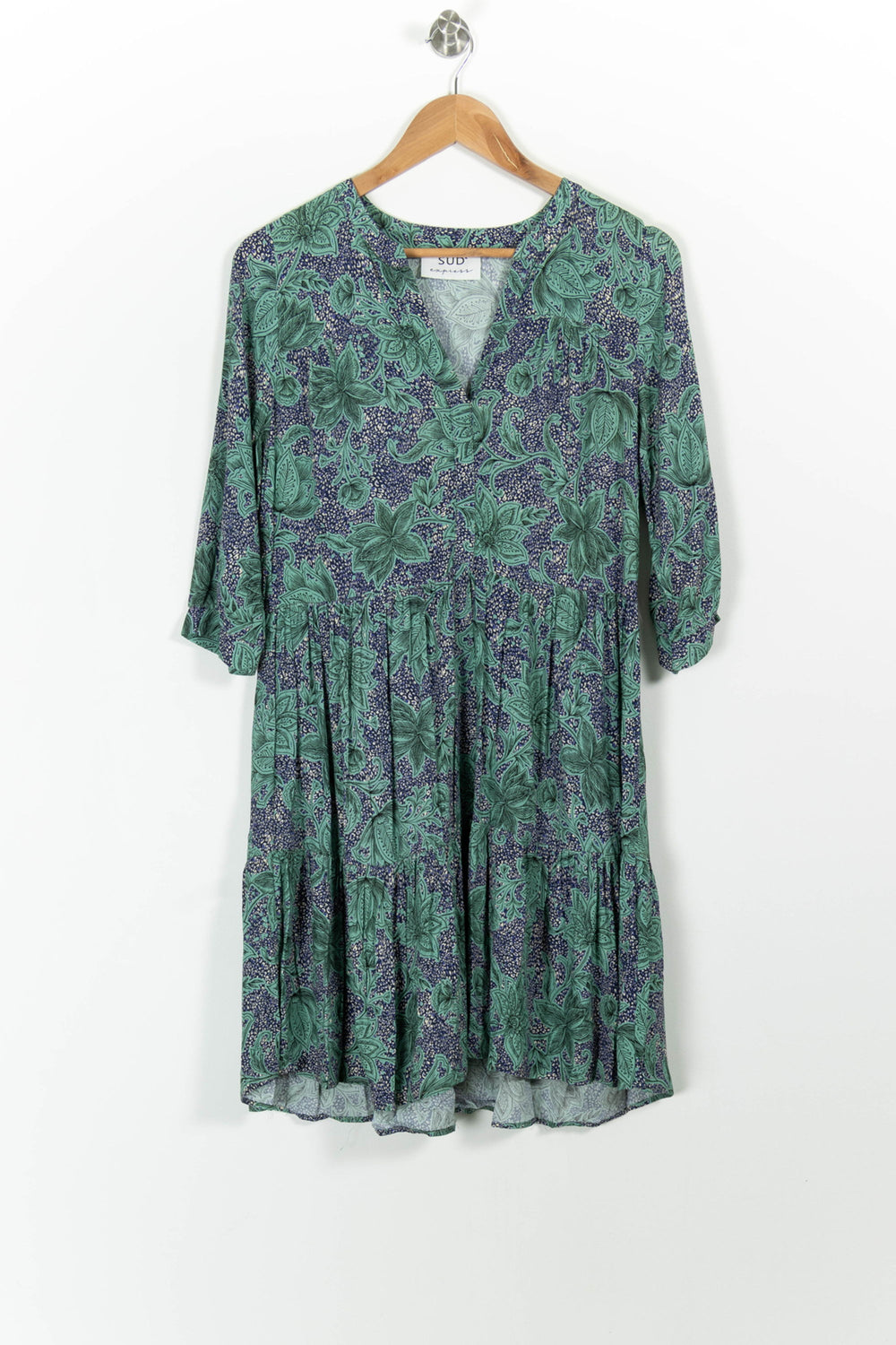 Robe Courte Verte et Bleue - Taille XS/34 de la marque Sud express | PARAD87102 - Vendu par Paradigme - Image 2