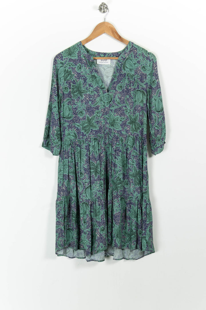 Robe Courte Verte et Bleue - Taille XS/34 de la marque Sud express | PARAD87102 - Vendu par Paradigme - Image 2