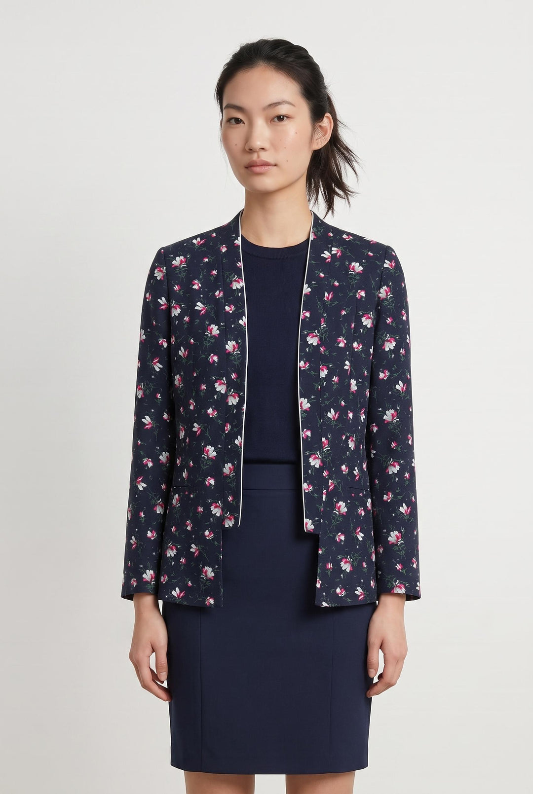 Blazer Bleu et Blanc - Taille M/38 de la marque Caroll | PARAD87105 - Vendu par Paradigme - Image 1