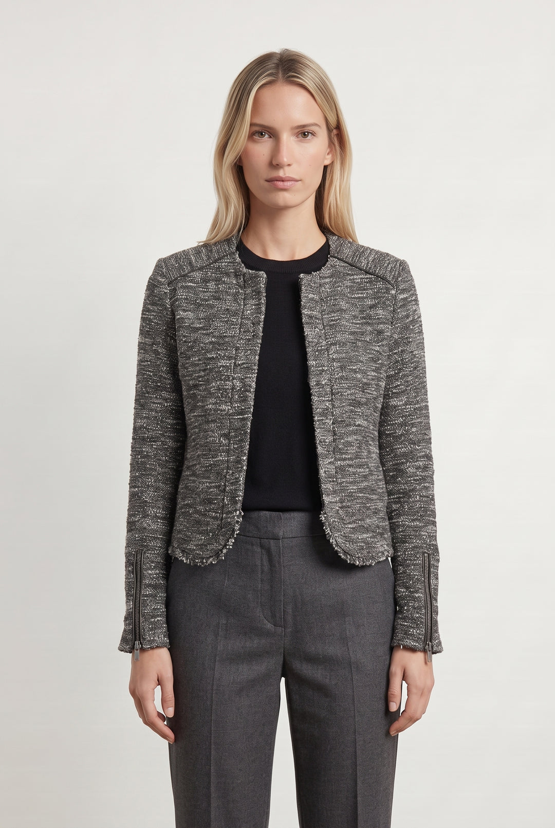 Veste Noire et Grise - Taille S/36 de la marque IKKS | PARAD87108 - Vendu par Paradigme - Image 1