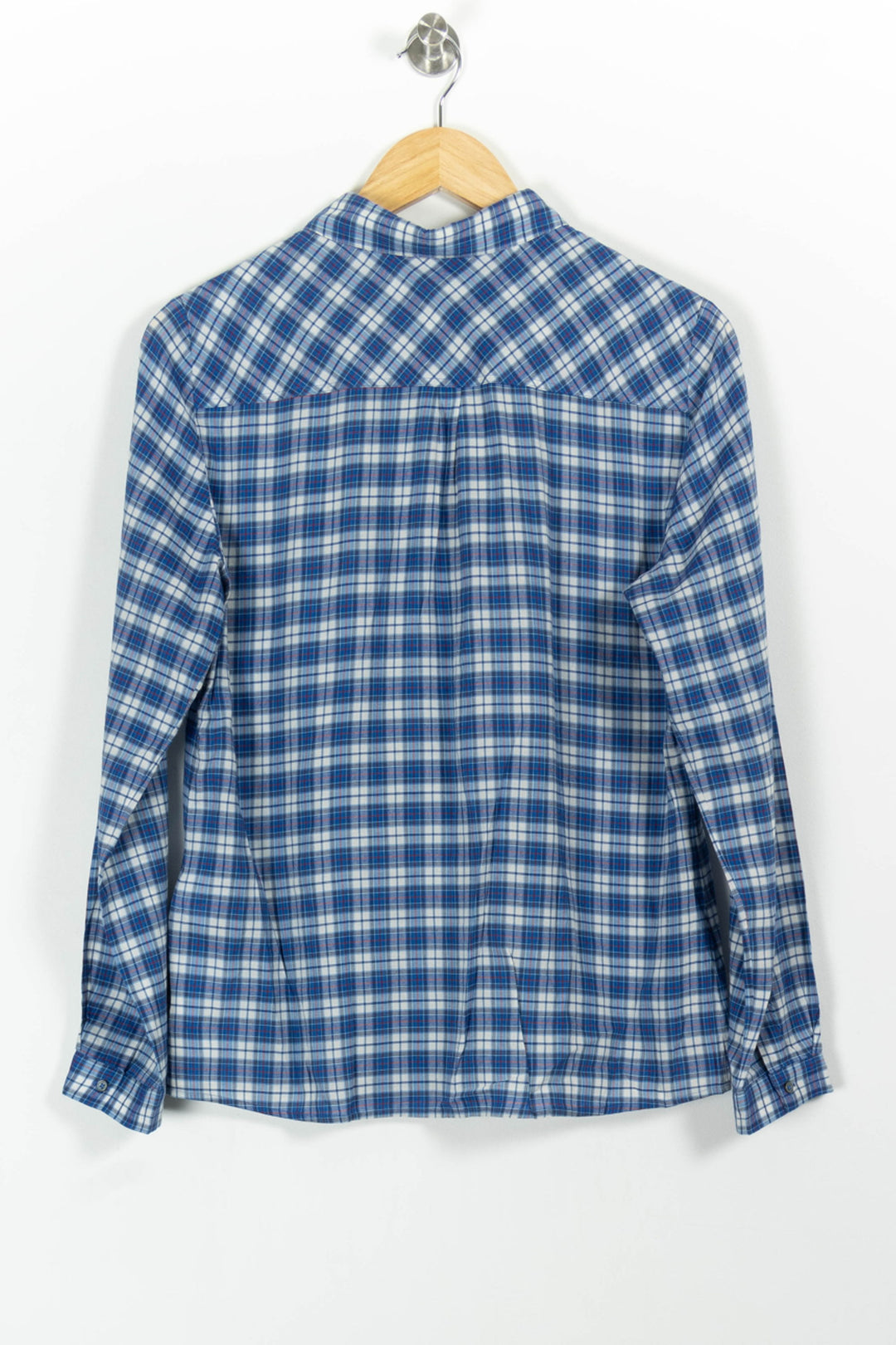 Chemise à Carreaux Bleue et Blanche - Taille L/40 de la marque Caroll | PARAD87125 - Vendu par Paradigme - Image 4