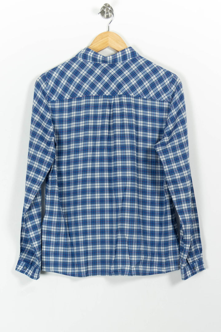 Chemise à Carreaux Bleue et Blanche - Taille L/40 de la marque Caroll | PARAD87125 - Vendu par Paradigme - Image 4