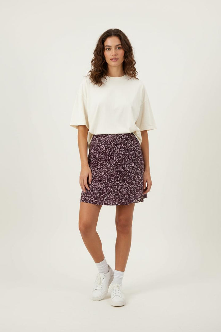 Jupe Imprimée Bordeaux et Blanc - Taille XS/34 de la marque Comptoir des Cotonniers | PARAD87129 - Vendu par Paradigme - Image 1