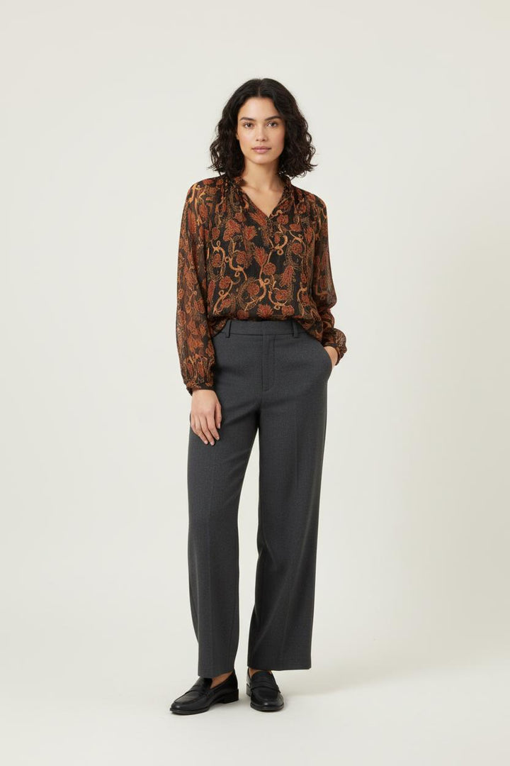 Blouse Noire et Orange - Taille S/36 de la marque IKKS | PARAD87141 - Vendu par Paradigme - Image 1