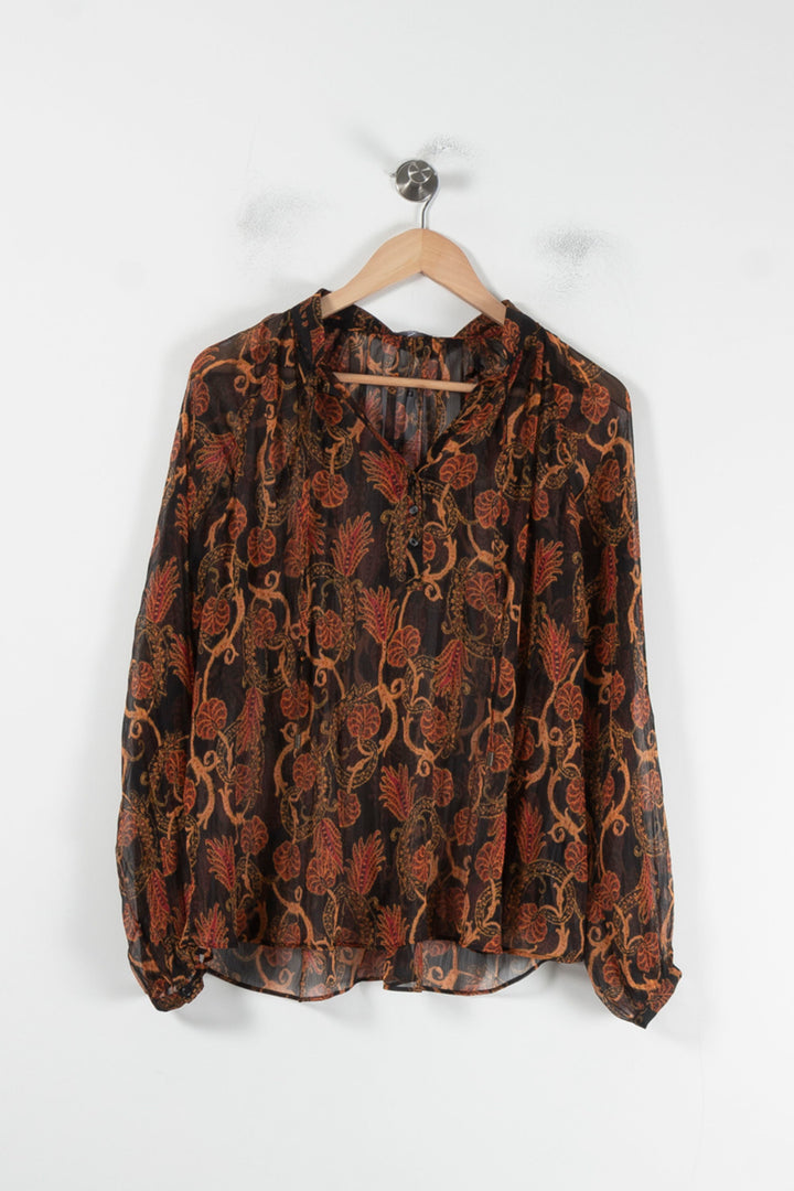 Blouse Noire et Orange - Taille S/36 de la marque IKKS | PARAD87141 - Vendu par Paradigme - Image 2