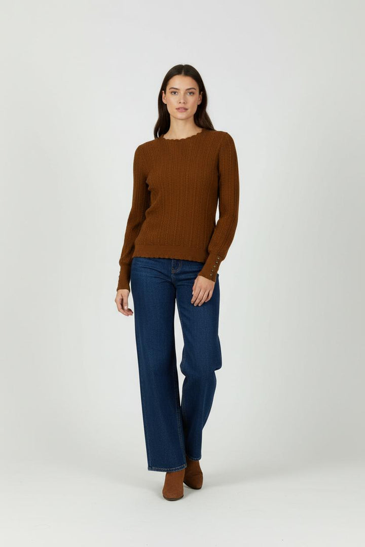 Pull Marron - Taille XS/34 de la marque Sézane | PARAD8715 - Vendu par Paradigme - Image 1