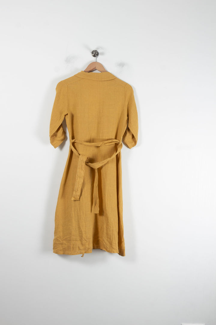 Robe Chemise Jaune - Taille XS/34 de la marque La Fée Maraboutée | PARAD87152 - Vendu par Paradigme - Image 4