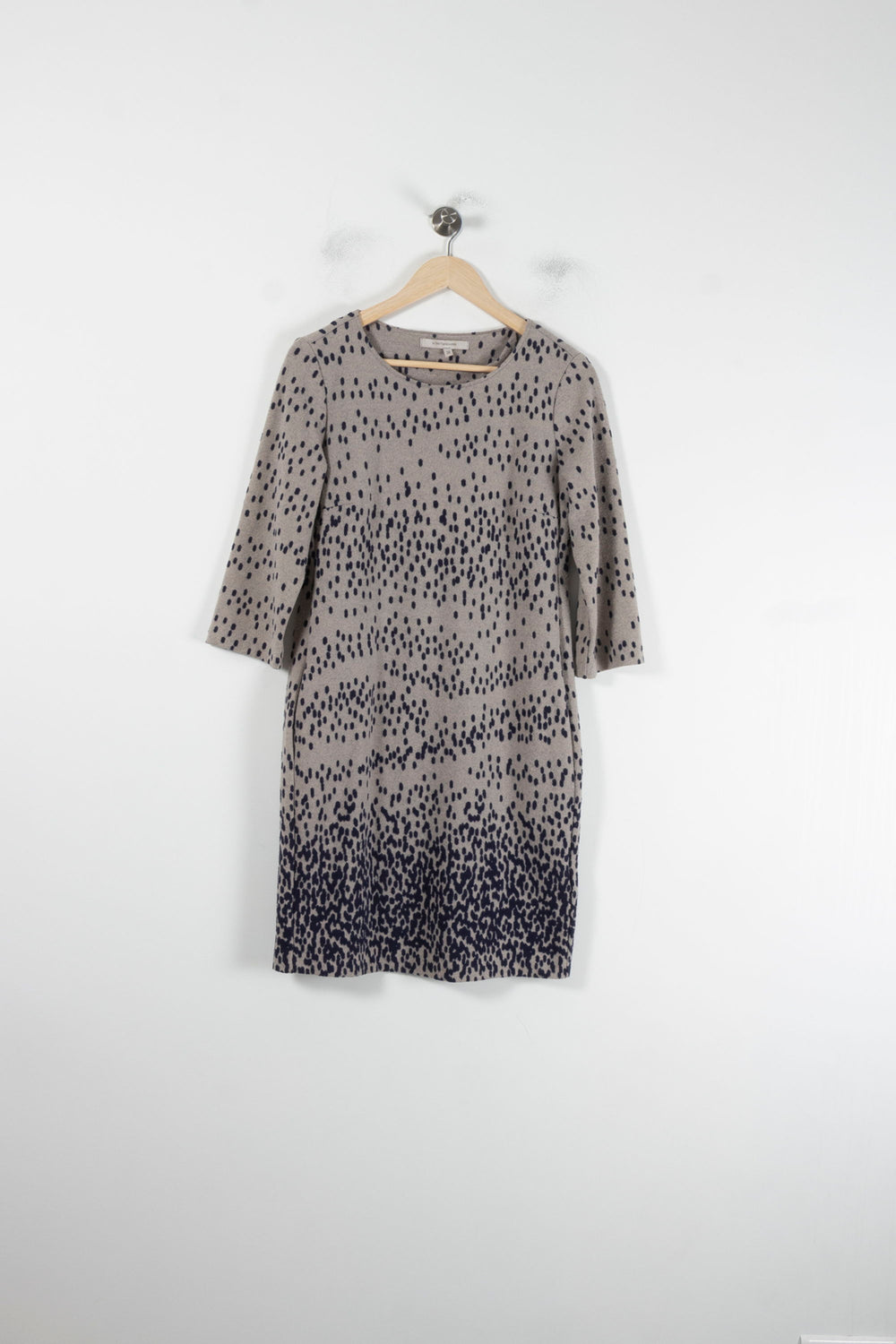 Robe Droite Grise et Noire - Taille M/38 de la marque La Fée Maraboutée | PARAD87158 - Vendu par Paradigme - Image 2