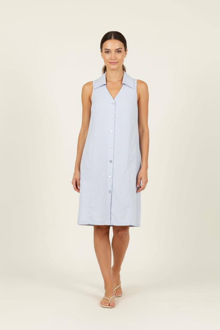 Robe Chemise Bleue - Taille L/40 de la marque Claudie Pierlot | PARAD87189 - Vendu par Paradigme - Image 1