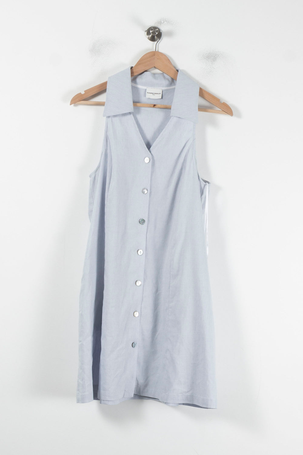 Robe Chemise Bleue - Taille L/40 de la marque Claudie Pierlot | PARAD87189 - Vendu par Paradigme - Image 2