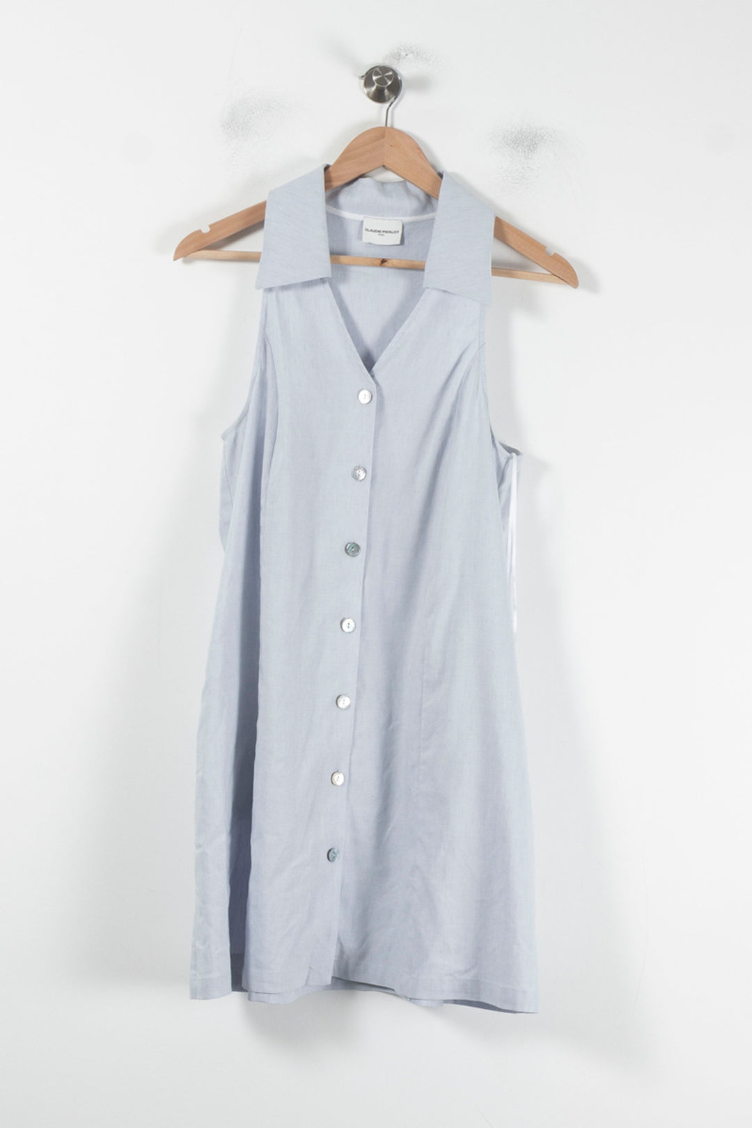 Robe Chemise Bleue - Taille L/40 de la marque Claudie Pierlot | PARAD87189 - Vendu par Paradigme - Image 2
