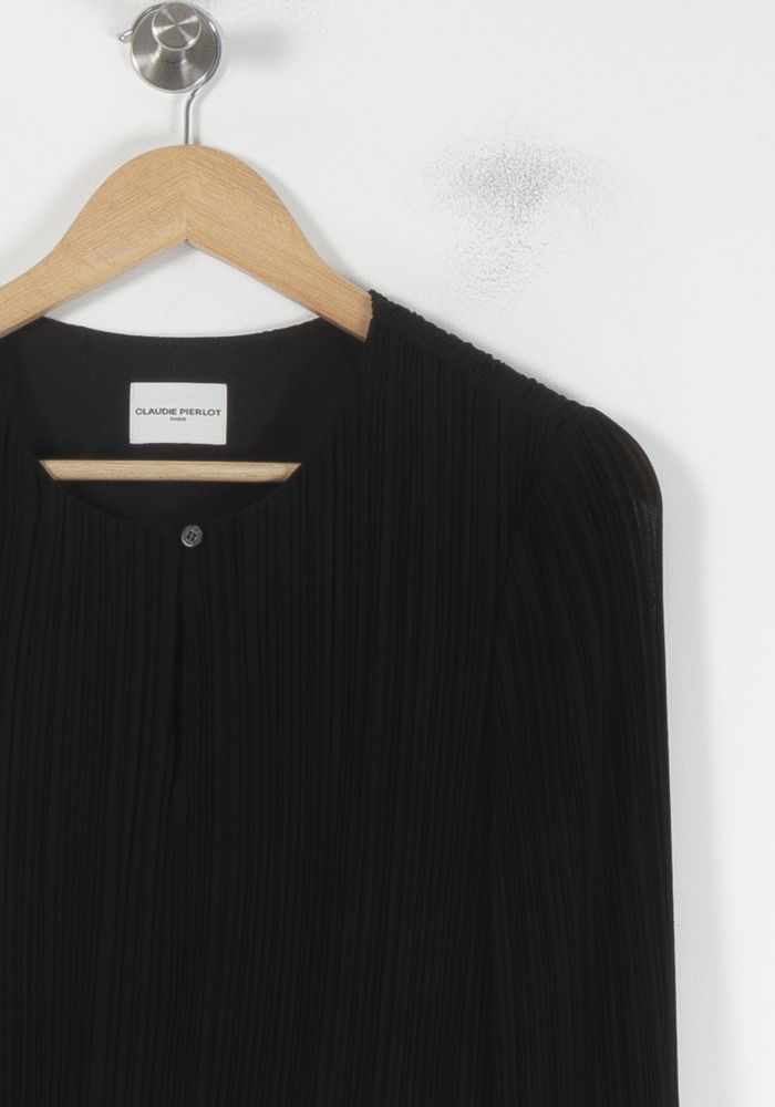 Robe Plissée Noire - Taille L/40 de la marque Claudie Pierlot | PARAD87190 - Vendu par Paradigme - Image 3