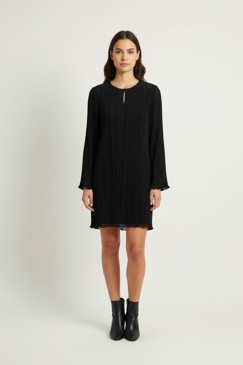 Robe Plissée Noire - Taille L/40 de la marque Claudie Pierlot | PARAD87190 - Vendu par Paradigme - Image 1