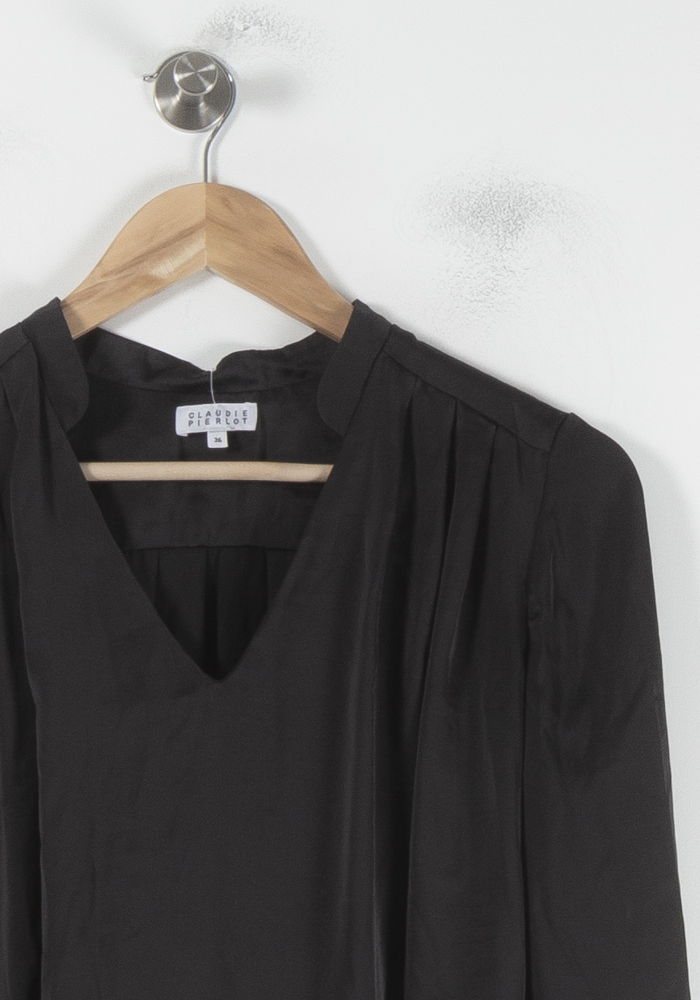 Blouse Noire - Taille S/36 de la marque Claudie Pierlot | PARAD87195 - Vendu par Paradigme - Image 3
