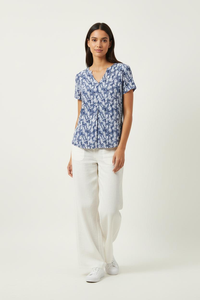 Blouse Bleu et Blanche - Taille S/36 de la marque Caroll | PARAD87203 - Vendu par Paradigme - Image 1