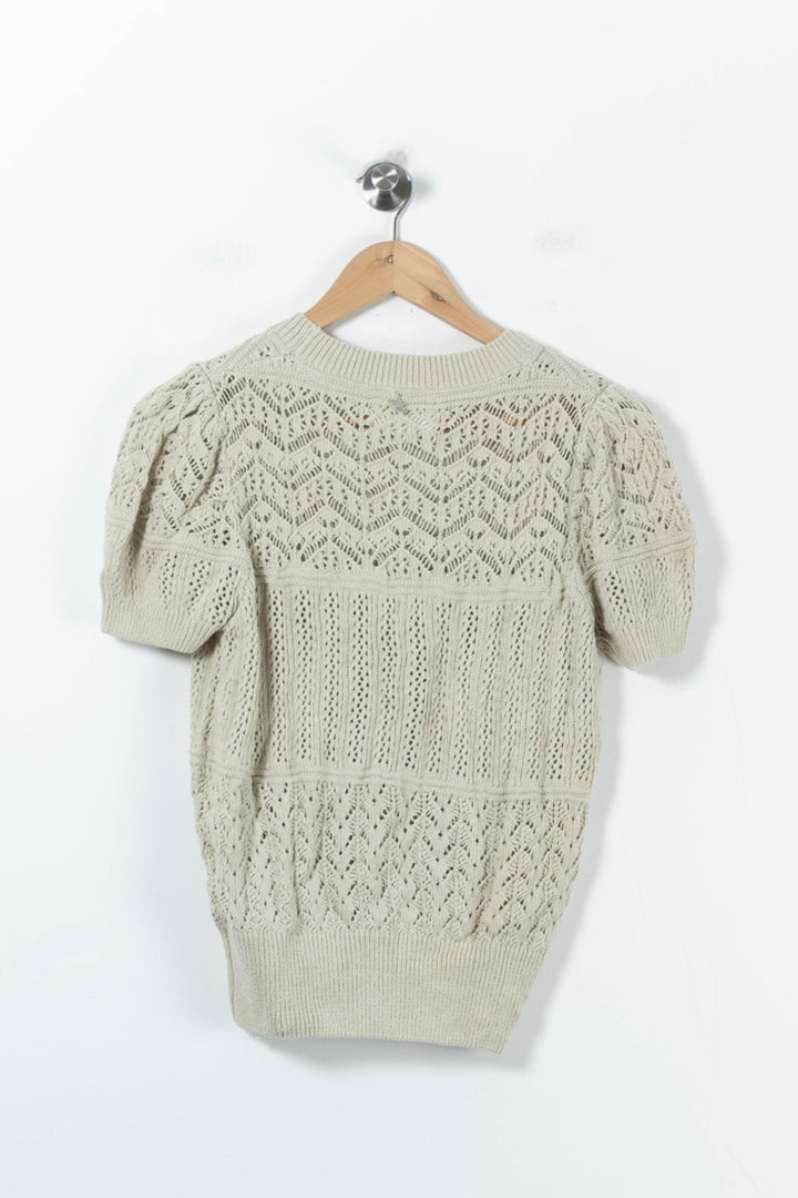Pull Manches Courtes Beige - Taille S/36 de la marque Sud express | PARAD87208 - Vendu par Paradigme - Image 4