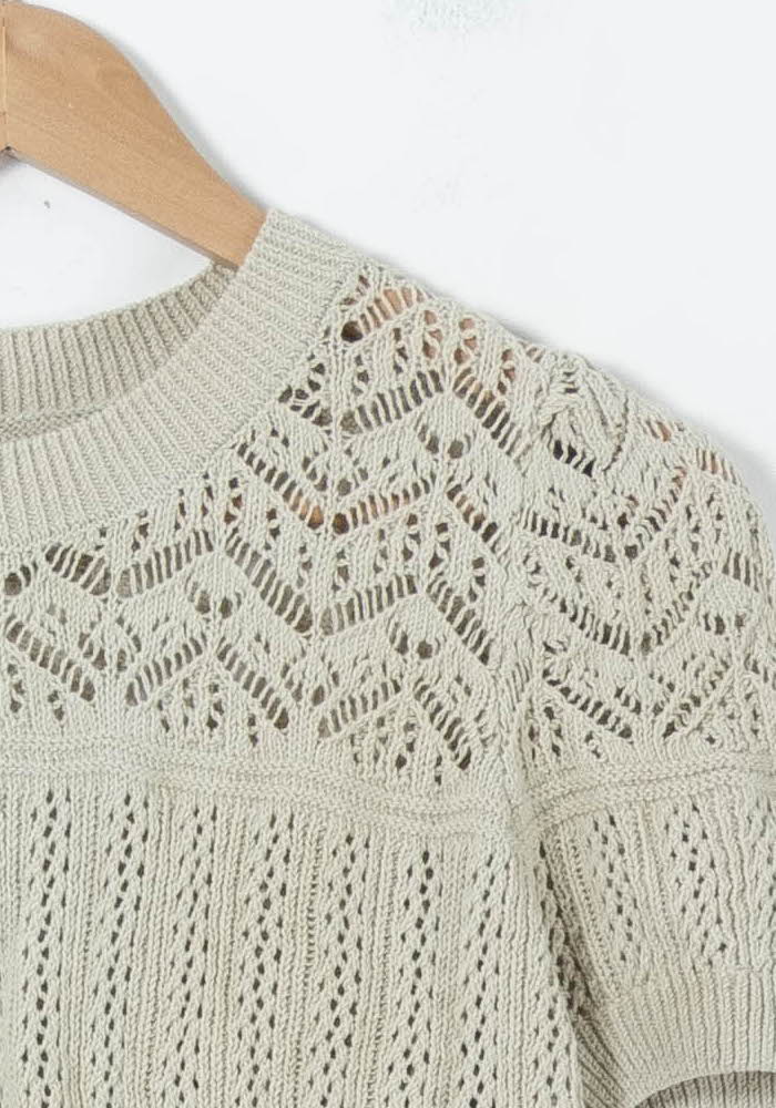 Pull Manches Courtes Beige - Taille S/36 de la marque Sud express | PARAD87208 - Vendu par Paradigme - Image 3