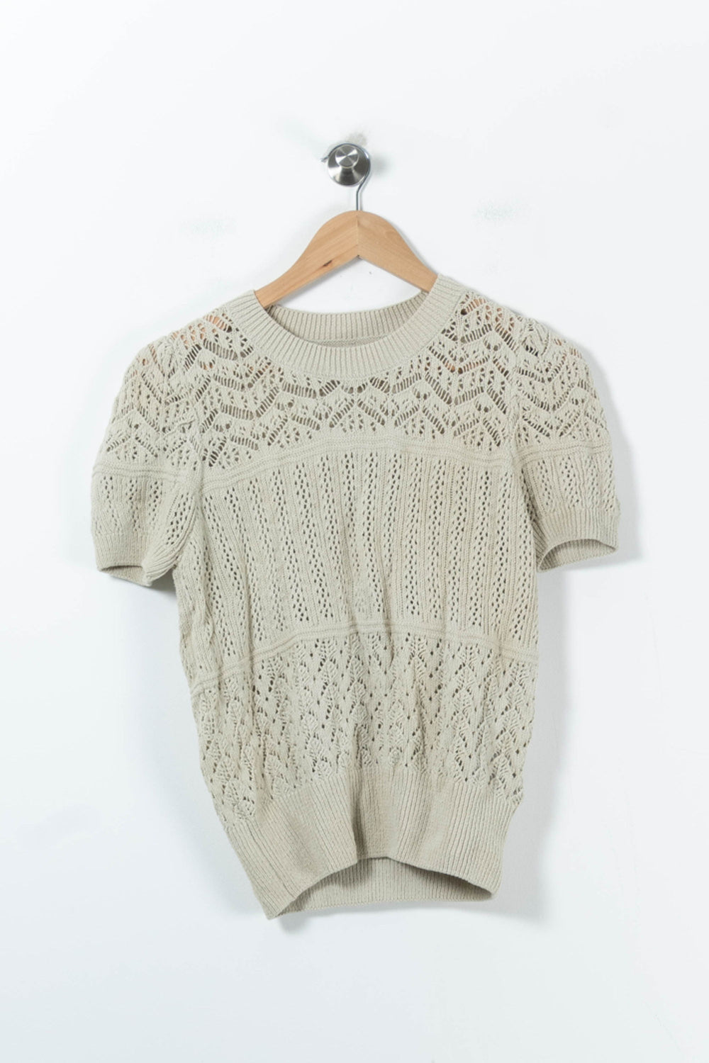 Pull Manches Courtes Beige - Taille S/36 de la marque Sud express | PARAD87208 - Vendu par Paradigme - Image 2