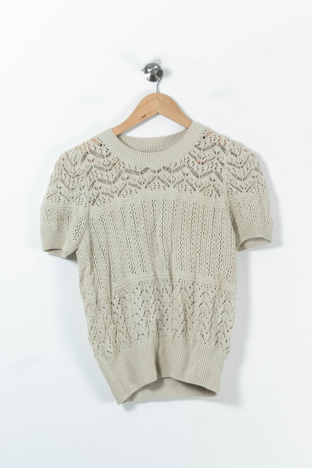 Pull Manches Courtes Beige - Taille S/36 de la marque Sud express | PARAD87208 - Vendu par Paradigme - Image 2