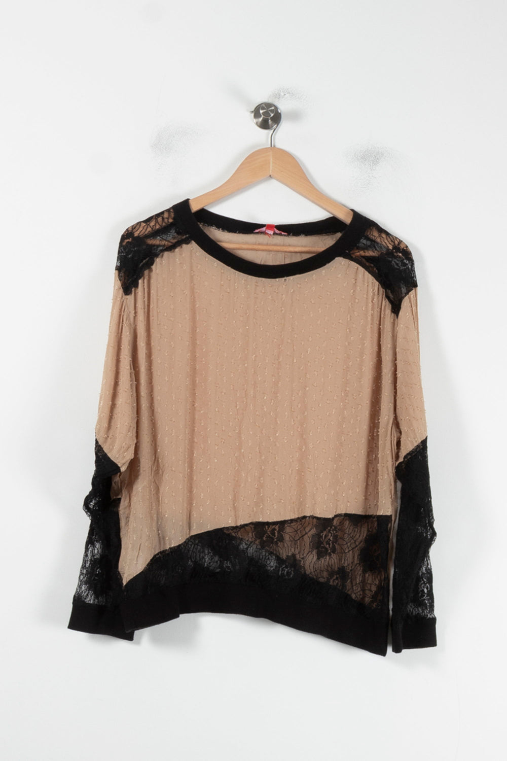 Blouse Beige et Noire - Taille L/40 de la marque Derhy | PARAD87223 - Vendu par Paradigme - Image 2