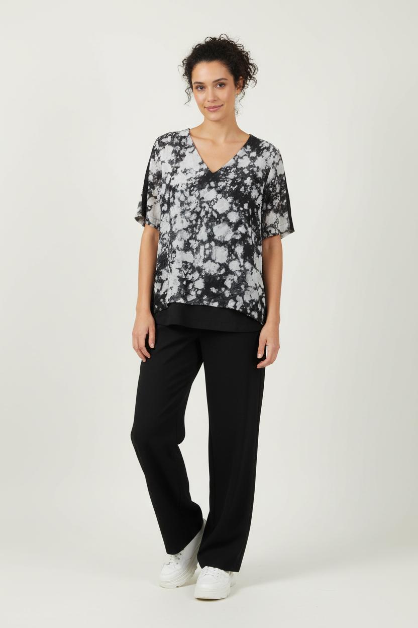Blouse Noir et Blanc - Taille XL/42 de la marque ZAPA | PARAD87224 - Vendu par Paradigme - Image 1