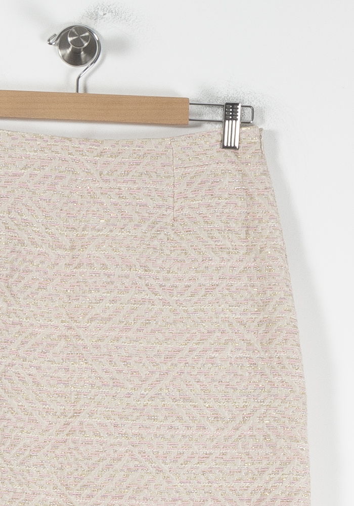 Jupe Droite Rose et Beige - Taille M/38 de la marque Weill | PARAD87225 - Vendu par Paradigme - Image 3