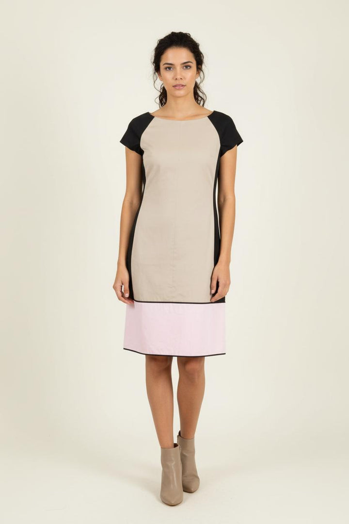 Robe Beige Noir et Rose - Taille M/38 de la marque Weill | PARAD87226 - Vendu par Paradigme - Image 1