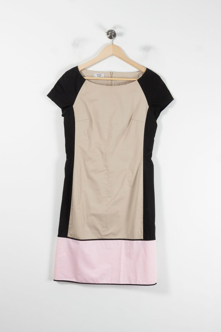 Robe Beige Noir et Rose - Taille M/38 de la marque Weill | PARAD87226 - Vendu par Paradigme - Image 2
